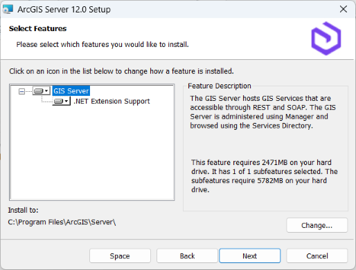Select features for installation.